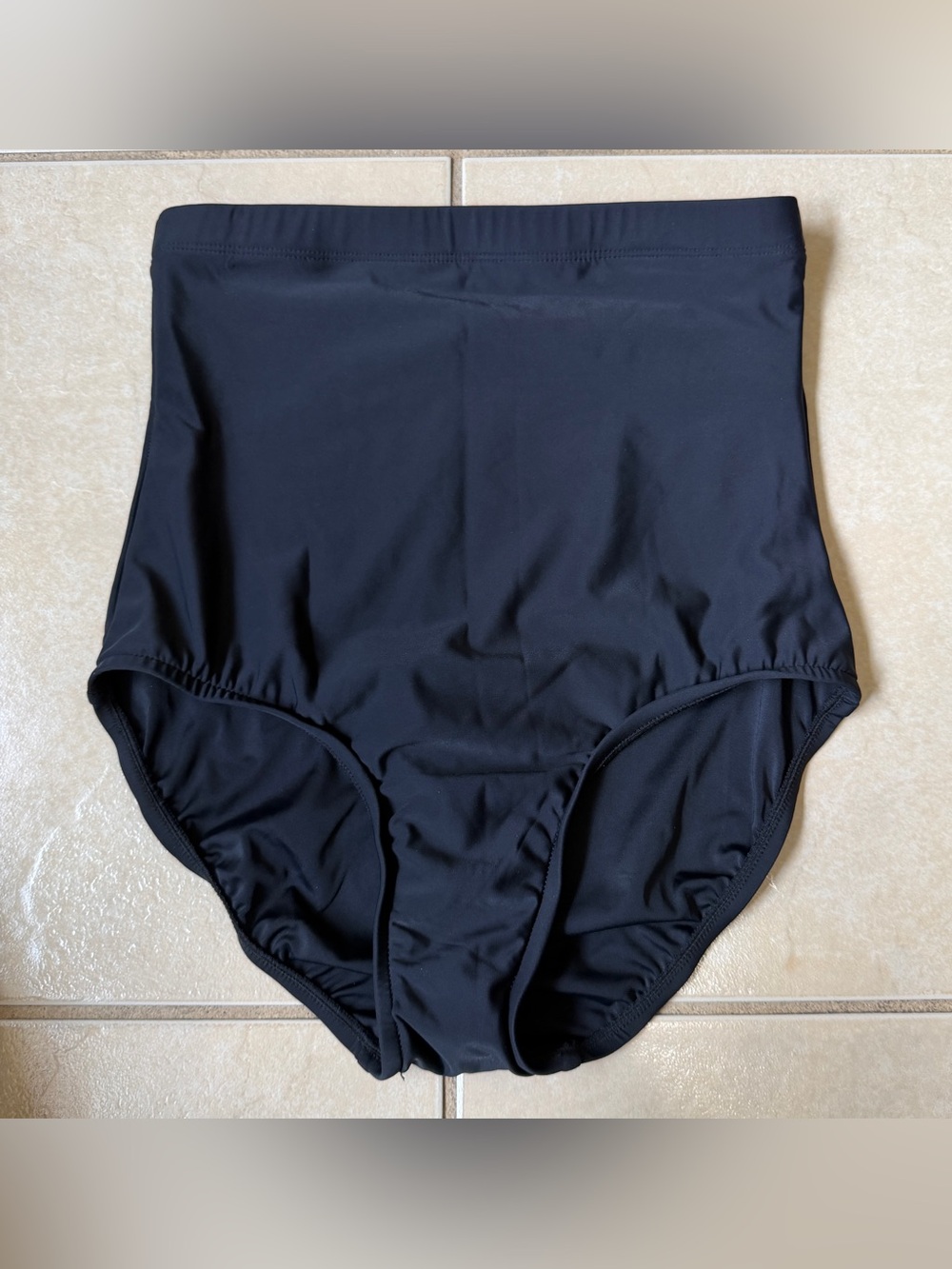 Paradise Bay High Waisted Bikini Bottom Black Swimsuit Separates Tummy Control 8